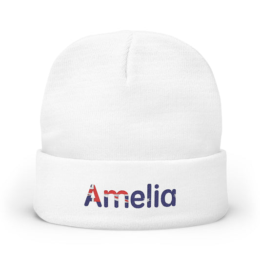 Personalized Your Name in Australian Flag Letters Flag Beanie, Custom Name Embroidered Winter Hat, Australian Heritage Knit Cap, Aussie Flag