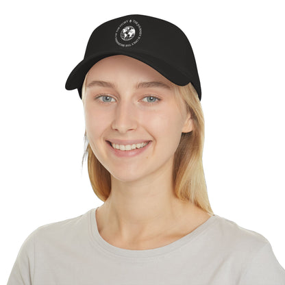 Travel Globe Baseball Cap, Journey Quote Hat, World Traveler Gift, Navy Blue Travel Hat, DTF Printed Globe Design, Adventure Inspired Cap