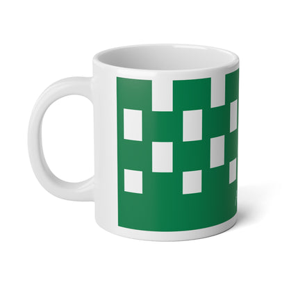 Personalized Nigeria Flag Mug, Custom Nigerian Heritage Coffee Cup, 20oz Ceramic Mug, Green White Flag Pattern, Nigerian Gift