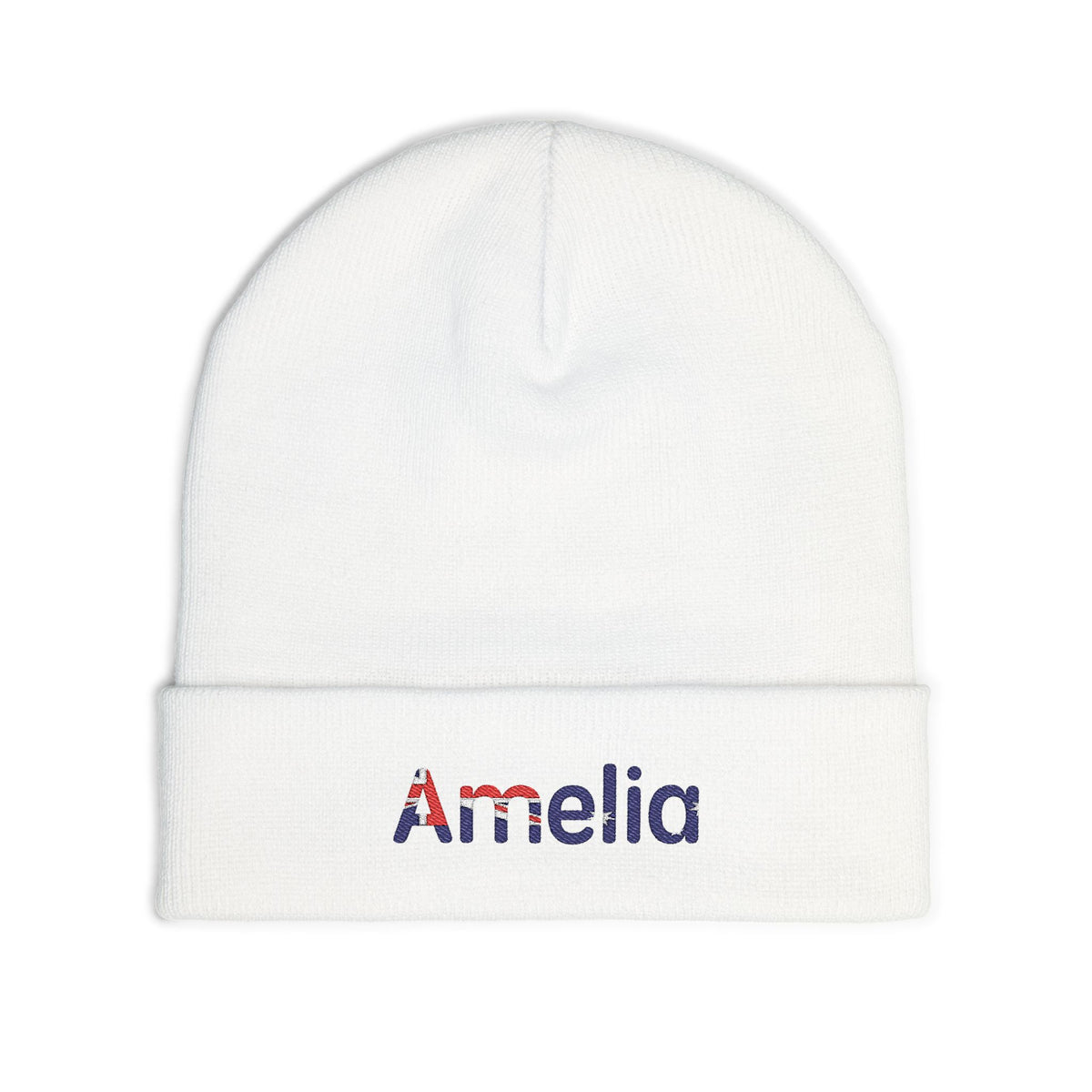 Personalized Your Name in Australian Flag Letters Flag Beanie, Custom Name Embroidered Winter Hat, Australian Heritage Knit Cap, Aussie Flag