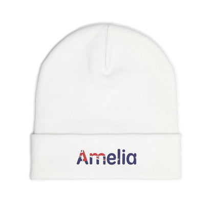 Personalized Your Name in Australian Flag Letters Flag Beanie, Custom Name Embroidered Winter Hat, Australian Heritage Knit Cap, Aussie Flag