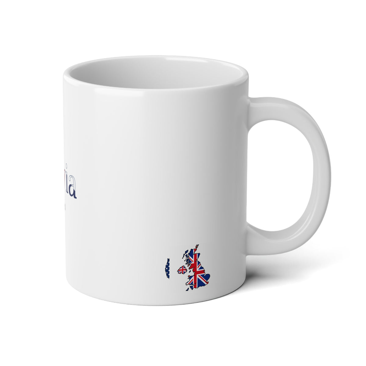 Personalized UK Flag Name Mug, Custom British Heritage Coffee Cup, 20oz Ceramic Mug, Union Jack Gift, British Pride Gift