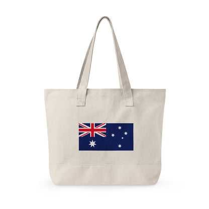 Personalized Your Name in Australian Flag Letters Canvas Tote Bag, Custom Australia Flag Zippered Tote, Australian Heritage Gift