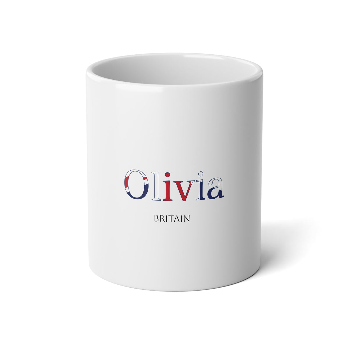 Personalized UK Flag Name Mug, Custom British Heritage Coffee Cup, 20oz Ceramic Mug, Union Jack Gift, British Pride Gift