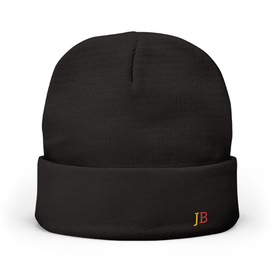 German Belgian Ugandan Embroidered Beanie, Germany Heritage Colors Cotton Blend Knit Hat, Cultural Pride Gift Black Red Gold Hat