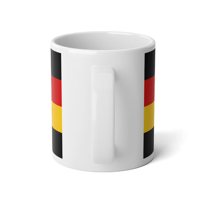 Personalized Germany Flag Mug, Custom German Heritage Coffee Cup, 20oz Ceramic Mug, Black Red Gold Flag Pattern, Germany Gift