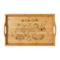 Personalized Destination Wedding Bamboo Serving Tray, Engraved Mr & Mrs Wedding Gift, Custom Couple Names, Honeymoon Keepsake, 16.5 Inch