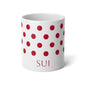 Personalized Japan Flag Mug, Custom Japanese Heritage Coffee Cup, 20oz Ceramic Mug, Red White Rising Sun Flag Pattern, Japan Gift