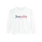 Personalized USA Flag Name Sweatshirt, Custom American Heritage Crewneck, Garment Dyed Cotton Sweatshirt, Patriotic Gift