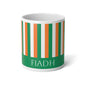 Personalized Ireland Flag Mug, Custom Irish Heritage Coffee Cup, 20oz Ceramic Mug, Green White Orange Flag Pattern, Ireland Gift