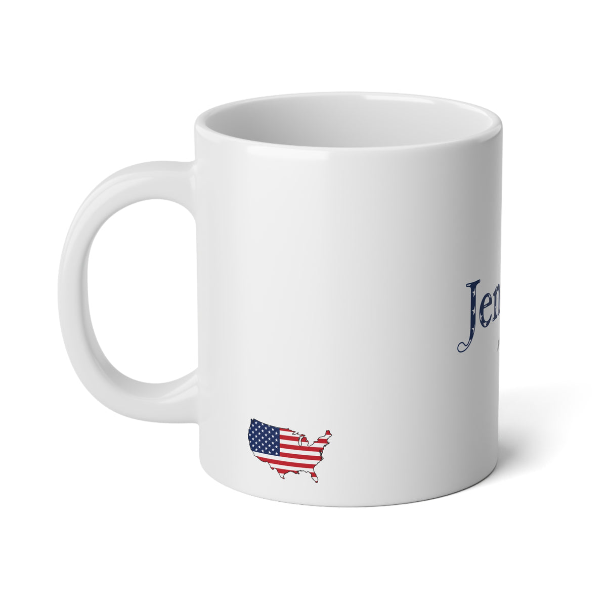 Copy of Copy of Copy of Copy of Copy of Jennifer Name Blue and Yellow Grid Mug