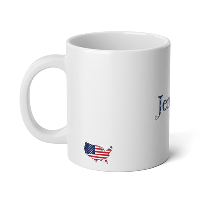 Copy of Copy of Copy of Copy of Copy of Jennifer Name Blue and Yellow Grid Mug