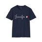 Choose Your Country Personalized Country Flag Heart T-Shirt, Custom Name USA UK Canada Australia Jamaica Italy Mexico Pride Tee