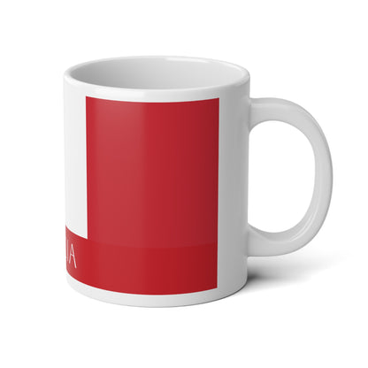 Italian Flag Name Mug 20oz | Personalized Red Green Stripe Mug