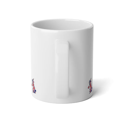 Personalized UK Flag Name Mug, Custom British Heritage Coffee Cup, 20oz Ceramic Mug, Union Jack Gift, British Pride Gift