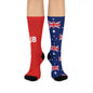 Personalized Australia Flag Socks, Custom Initials Australian Heritage Crew Socks, Cushioned Aussie Gift