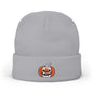 Limited Edition Canadian Canada Flag Pumpkin Embroidered Halloween Beanie, Cotton Blend Knit Hat, Maple Leaf Heritage Halloween Gift