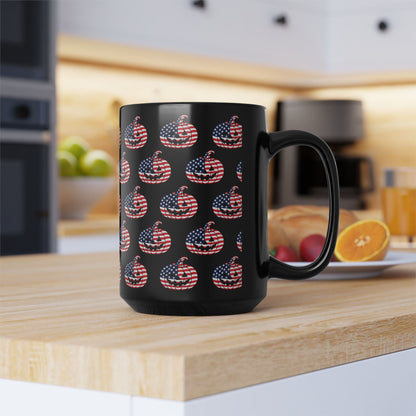 Limited Edition American Flag Jack-O'-Lantern Mug | Black 15oz