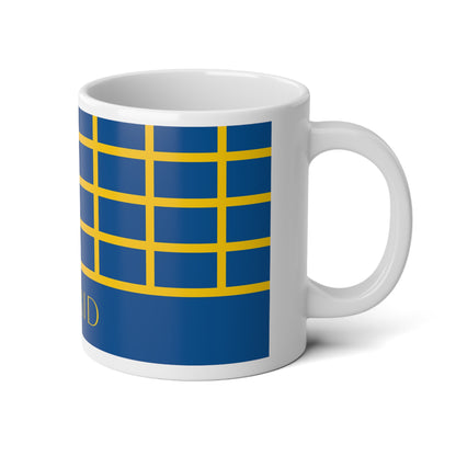 Personalized Sweden Flag Mug, Custom Swedish Heritage Coffee Cup, 20oz Ceramic Mug, Swedish Flag Pattern, Sweden Gift