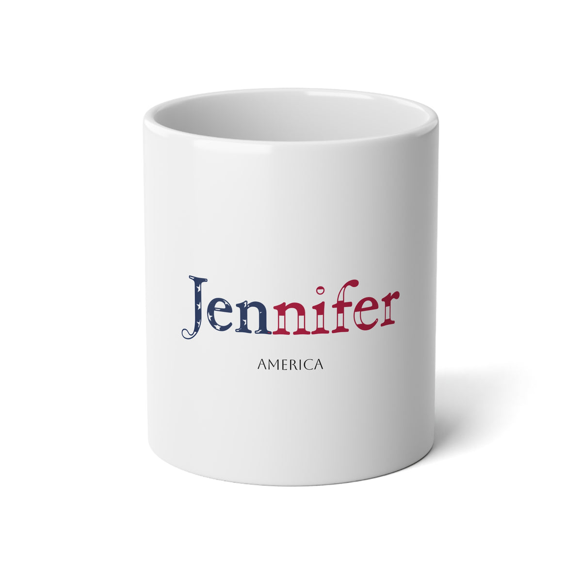 Personalized USA Flag Name Mug, Custom American Heritage Coffee Cup, 20oz Ceramic Mug, Patriotic Gift, American Pride Gift