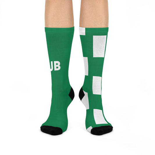 Personalized Nigeria Flag Socks, Custom Initials Nigerian Heritage Crew Socks, Cushioned Nigerian Gift