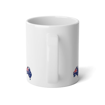 Personalized Australia Flag Name Mug, Custom Australian Heritage Coffee Cup, 20oz Ceramic Mug, Aussie Gift, Australian Pride Gift