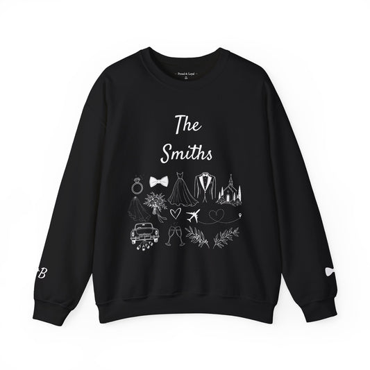 Personalized Destination Wedding Groom Sweatshirt, Custom Wedding Location and Date Crewneck, Honeymoon Gift for Husband, Newlywed Keepsake