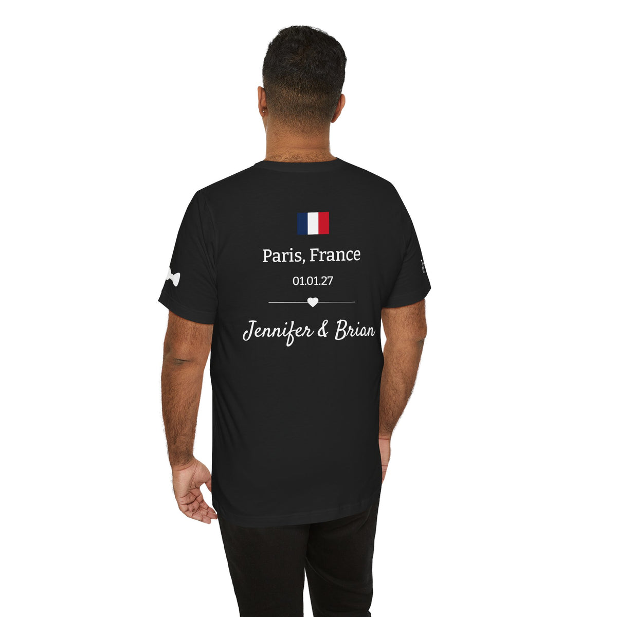 Personalized Groom Destination Wedding T-Shirt, Black Mr and Mrs Shirt, Custom Wedding Date and Location Tee, Honeymoon Gift for Husband