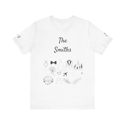 Personalized Destination Wedding T-Shirt, Custom Mr and Mrs Shirt, Wedding Location & Date Tee, Newlywed Honeymoon Gift, Couples Anniversary