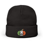 Limited Edition Irish Ireland Flag Pumpkin Embroidered Halloween Beanie, Cotton Blend Knit Hat, Irish Heritage Halloween Gift