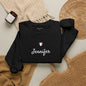 Embroidered Personalized Name & Country Flag Heart Sweatshirt, Custom USA Canada Australia UK Italy France Ireland Germany Jamaica Nigeria