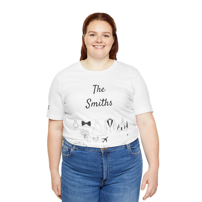 Personalized Destination Wedding T-Shirt, Custom Mr and Mrs Shirt, Wedding Location & Date Tee, Newlywed Honeymoon Gift, Couples Anniversary