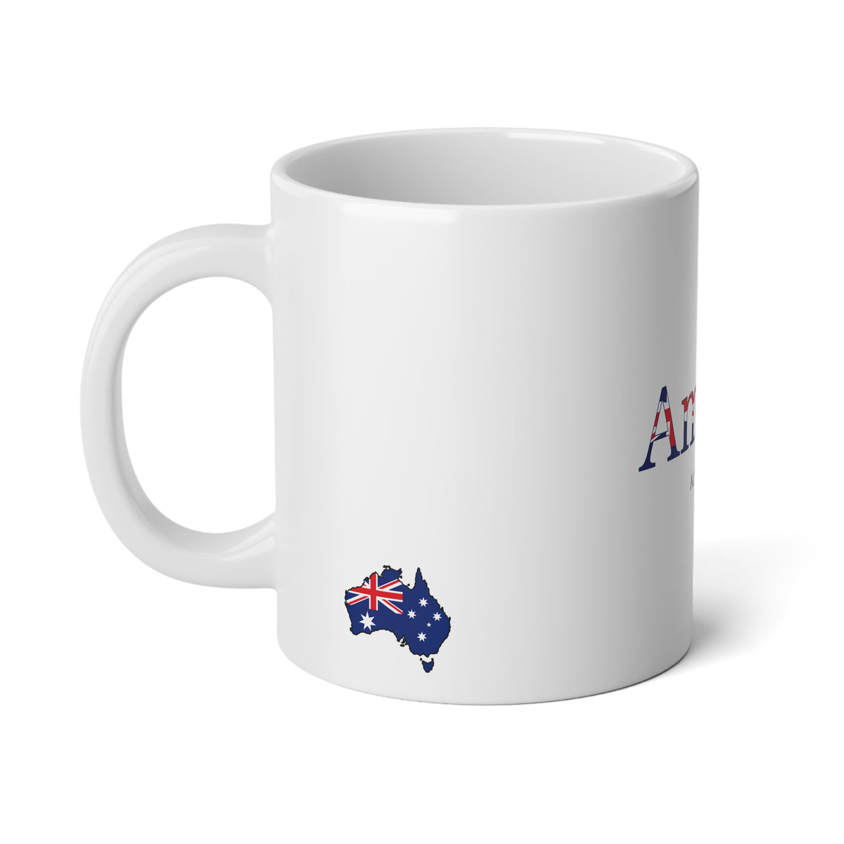 Personalized Australia Flag Name Mug, Custom Australian Heritage Coffee Cup, 20oz Ceramic Mug, Aussie Gift, Australian Pride Gift