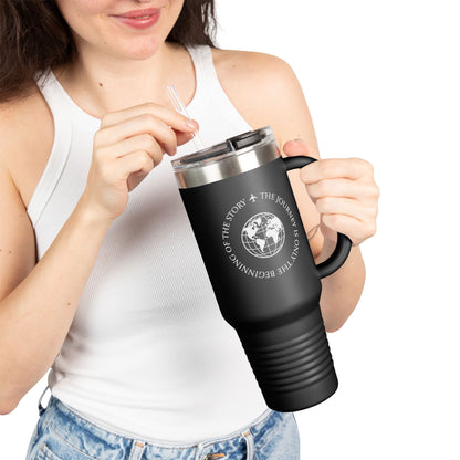 World History Globe Emblem Insulated Travel Mug