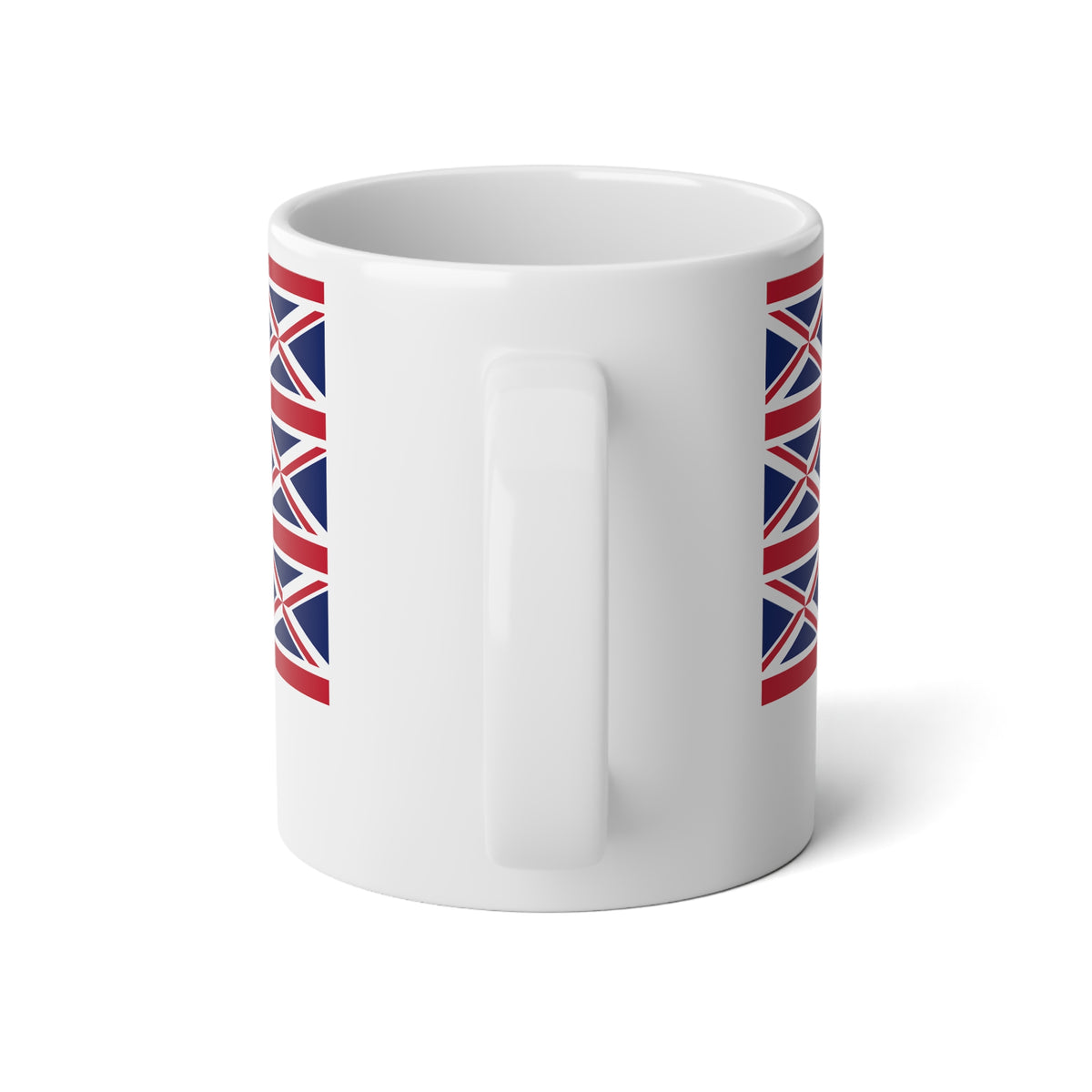 Personalized UK Flag Mug, Custom British Heritage Coffee Cup, 20oz Ceramic Mug, Union Jack Flag Pattern, United Kingdom Gift