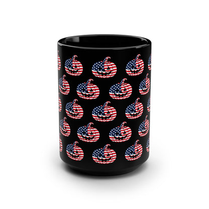 Limited Edition American Flag Jack-O'-Lantern Mug | Black 15oz