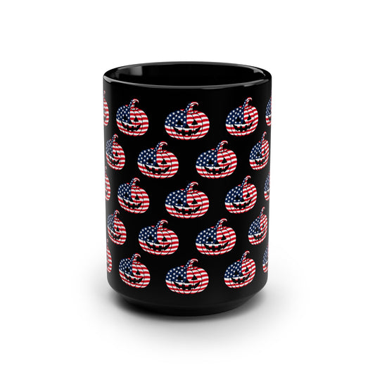 Limited Edition American Flag Jack-O'-Lantern Mug | Black 15oz