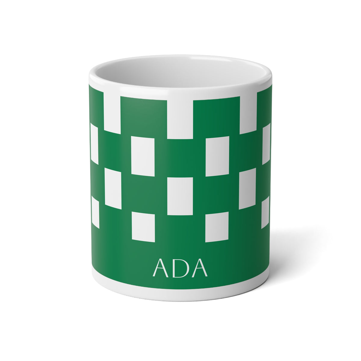 Personalized Nigeria Flag Mug, Custom Nigerian Heritage Coffee Cup, 20oz Ceramic Mug, Green White Flag Pattern, Nigerian Gift