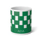 Personalized Nigeria Flag Mug, Custom Nigerian Heritage Coffee Cup, 20oz Ceramic Mug, Green White Flag Pattern, Nigerian Gift