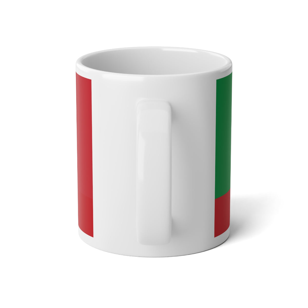 Italian Flag Name Mug 20oz | Personalized Red Green Stripe Mug