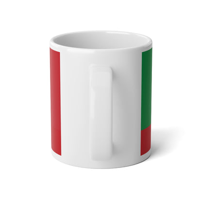 Italian Flag Name Mug 20oz | Personalized Red Green Stripe Mug