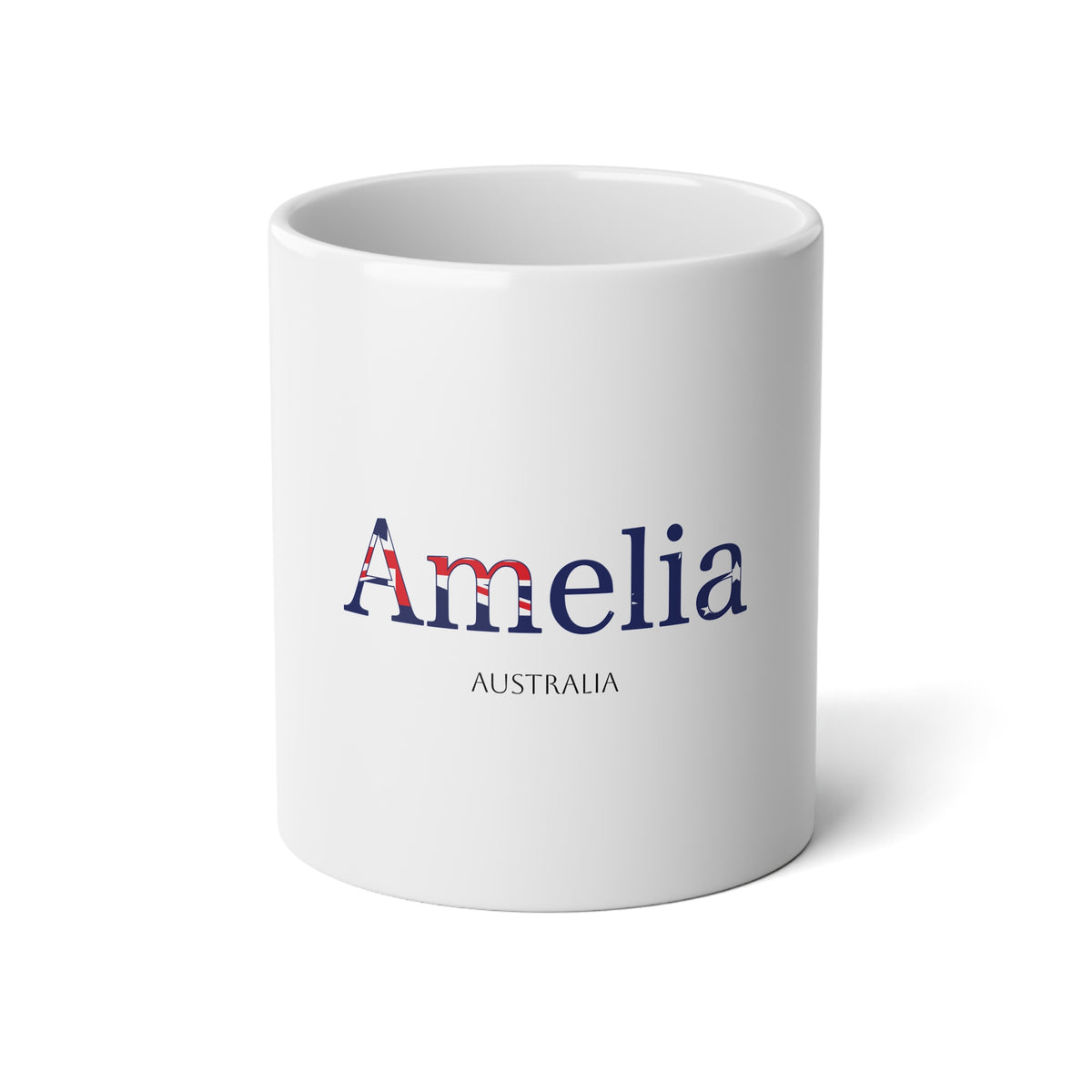 Personalized Australia Flag Name Mug, Custom Australian Heritage Coffee Cup, 20oz Ceramic Mug, Aussie Gift, Australian Pride Gift