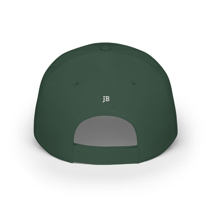 Red Low Profile Baseball Cap with Mini British Flag Detail