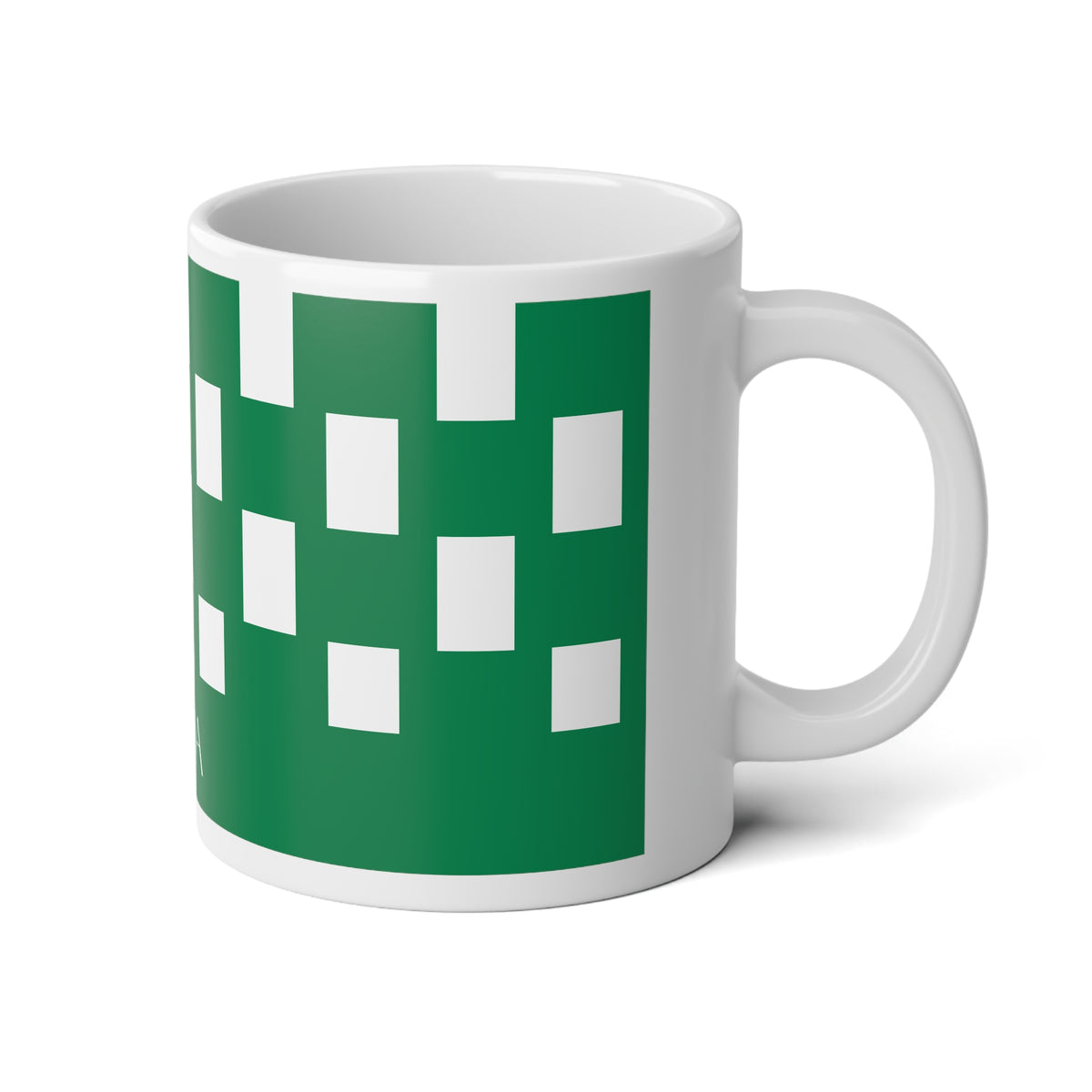 Personalized Nigeria Flag Mug, Custom Nigerian Heritage Coffee Cup, 20oz Ceramic Mug, Green White Flag Pattern, Nigerian Gift
