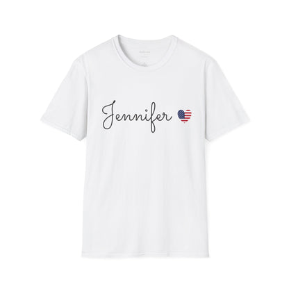 Choose Your Country Personalized Country Flag Heart T-Shirt, Custom Name USA UK Canada Australia Jamaica Italy Mexico Pride Tee