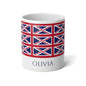 Personalized UK Flag Mug, Custom British Heritage Coffee Cup, 20oz Ceramic Mug, Union Jack Flag Pattern, United Kingdom Gift