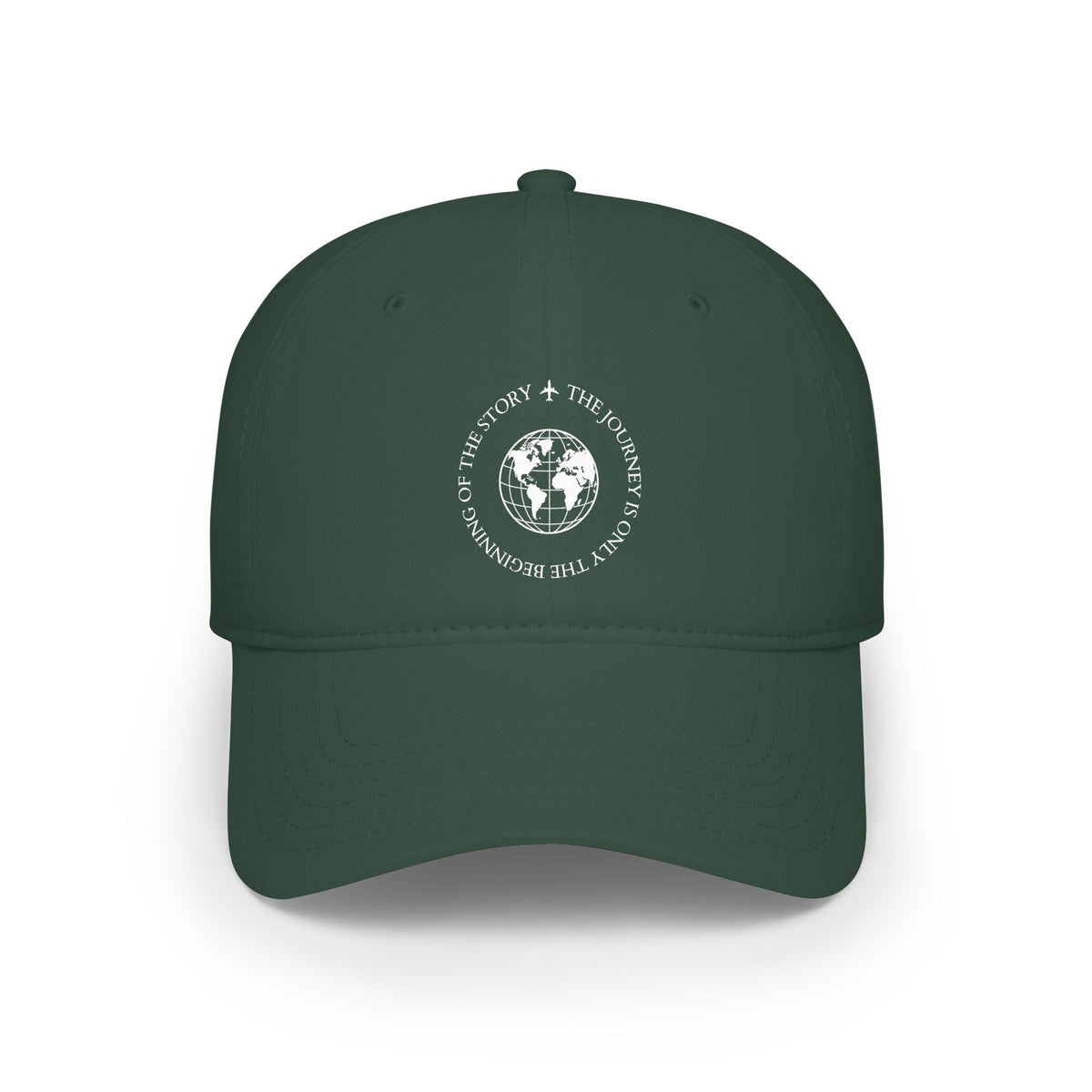 Travel Globe Baseball Cap, Journey Quote Hat, World Traveler Gift, Navy Blue Travel Hat, DTF Printed Globe Design, Adventure Inspired Cap