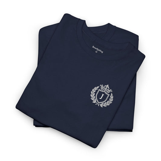 USA Britain Aussie French Flag Colors T-Shirt, 100% US Heavy Cotton Personalized Tee, Embroidered Initial Heritage Shirt