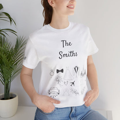 Personalized Destination Wedding T-Shirt, Custom Mr and Mrs Shirt, Wedding Location & Date Tee, Newlywed Honeymoon Gift, Couples Anniversary