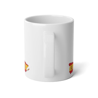 Personalized Spain Flag Name Mug, Custom Spanish Heritage Coffee Cup, 20oz Ceramic Mug, Spain Gift, Spanish Pride Gift